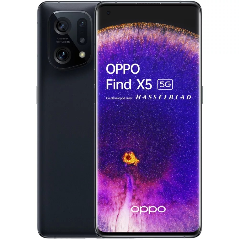 OPPO Find X5 Noir 5G 256Go smartphone Android neuf multitâche