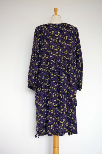 THE MASAI CLOTHING COMPANY Black/Purple Floral Dress, Size:XXL - Picture 5 of 7
