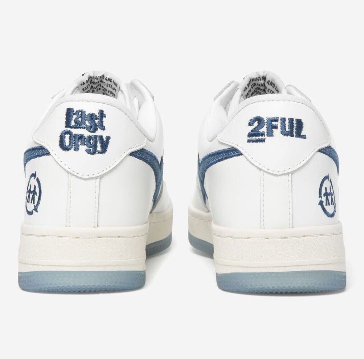 im2ful 2ful bapesta v2 Last Orgy White/Blue Sneakers Size 7 im2ful 2ful bapesta v2 Last Orgy White/Blue Sneakers Size 7