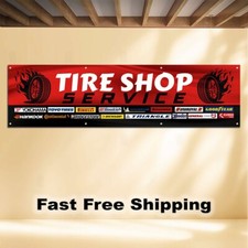 Tire Shop Service 2x8 Banner Flag Yokohoma Uniroyal General Hankook Dunlop
