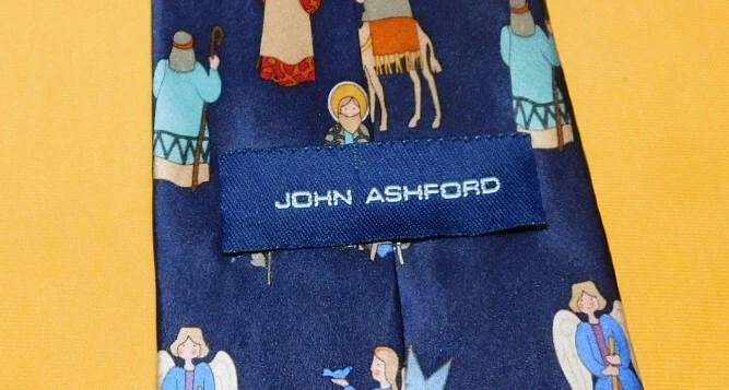 CORBATA JOHN ASHFORD AZUL/ROJO/BLANCO BELÉN NOVEDAD - CORBATAS - CORBATAS DE DISEÑADOR. Foto 4 de 4