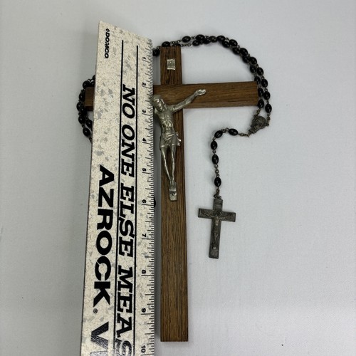 Vintage Kruzifix Rosenkranz Italien religiös katholisch Wandbehang Kreuz Crucifix Lot - Bild 6 von 19