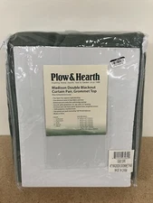 Plow & Hearth Madison Double Blackout Curtain Pair, Grommet Top, Spruce, 40"x45"