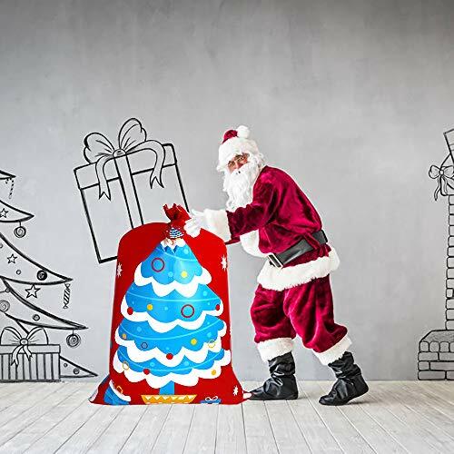 VEYLIN 1Pcs Large Christmas Plastic Gift Bags Xmas Holiday Bags for