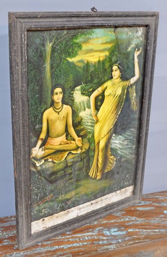 Antiguo Sukhdeo Rambha Litografía Estampado Original Antiguo Vasudeo Pandya Calidad Fina - Imagen 6 de 9