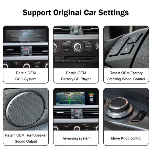 8.8'' Wireless CarPlay Auto Touchscreen CCC für BMW E90 E91 E92 E93 E60 E61 E62 - Picture 9 of 12
