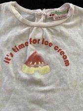 Bonpoint Pink  Time For Ice Cream  Short Sleeve Cotton Knit Shirt - 6 Months