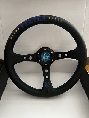 330mm Deep Dish Steering Wheel Vertex Style - Fit 6 hole Hub