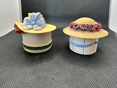 Willow Hall Trinket Box Victorian Hat Lot Of 2 by Jane Asher