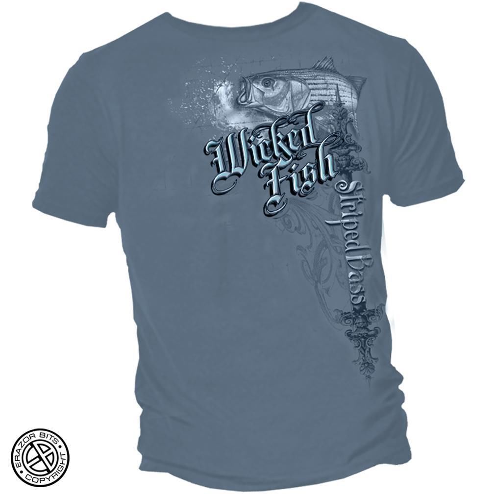 New STRIPED BASS T SHIRT FISHING SHIRT | eBay