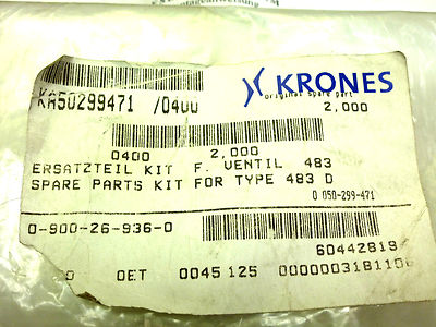 KRONES 0-900-26-936-0 SPARE PARTS KIT FOR TYPE 483 D