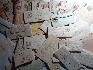 LOT DE 100 ANCIENNES LETTRE ENVELOPPE 19è ET 20è FRANCE