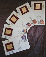 22kt Golden Replica 1st Day Issue U.S. Stamp~Jazz & Blues '94 Set#1  w/Info Card