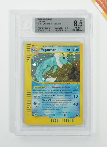 Pokemon BGS 8.5 Vaporeon #H31 Holo 1st Edition Skyridge 2003 Italian