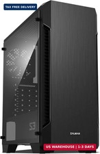 Zalman - S3 - ATX Mid-Tower PC Case - Full Acrylic Side Panel - 3x Case Fan 1...