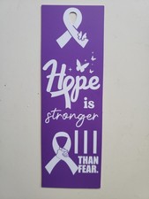 HOPE IS STRONGER THAN FEAR Breast Cancer Emblem