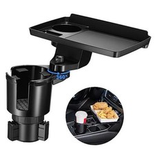 Car Cup Holder Tray 2-in-Detachable Car Food Table Tray 1