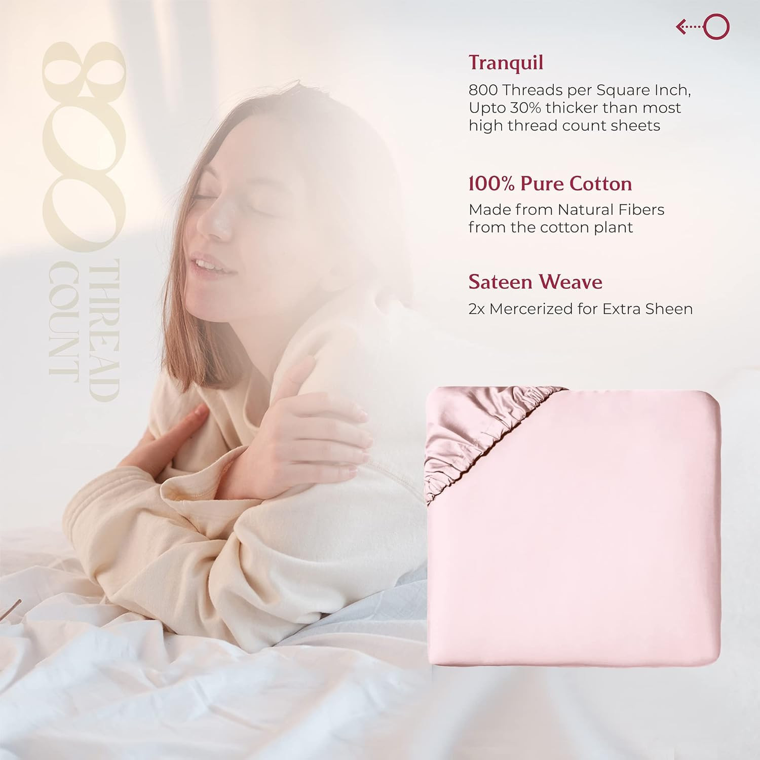 Mayfair Linen Luxury 100% Egyptian Cotton Queen Fitted Sheet Only - 800 TC Hotel