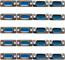 20PCS DB9 Male and Female Solder Connector RS232 Serial 9 Pin D Sub Adapter F...