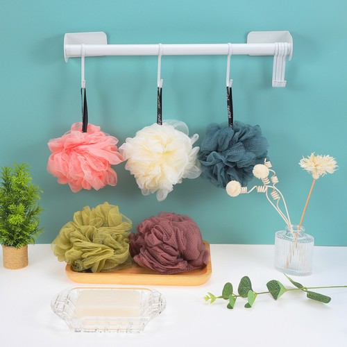5 Pcs Bath Towel Flowers Bathroom Accessories Puff Soft Body Sponge - Picture 11 of 11