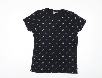 Schwarzes T-Shirt Herren UK Größe S WeSC