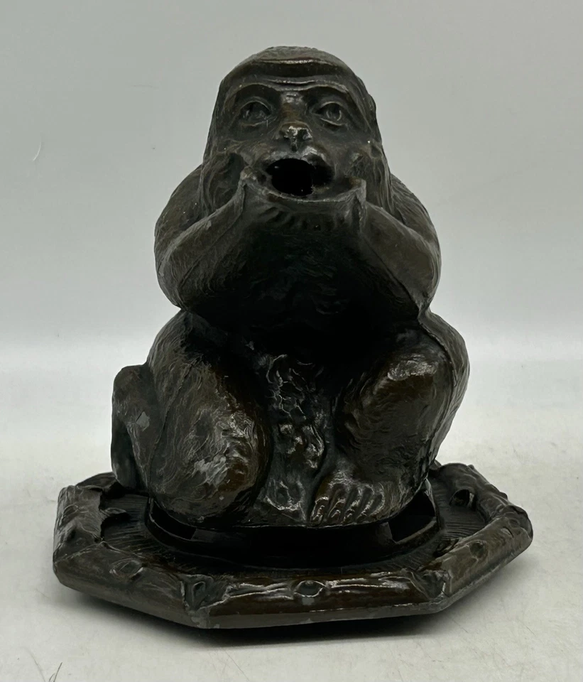 ANTIQUE VINTAGE VANTINE'S MONKEY INCENSE BURNER NO. 1207 Rare - Image 2 of 4