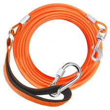 Long Dog Leash Chew Proof, Tie Out Cable for Dogs Heavy Duty 10/20/30/50ft wi...
