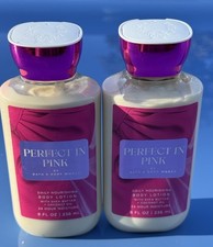 Bath Body Works Perfect in Pink Daily Nourishing Body Lotion 8 oz New Set of 2