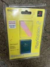 Sony PlayStation 2 8MB Memory Card Blue 1-Pack Missing Red Card
