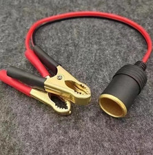 1pc 12V 24V Car Battery Clip Cigarette Lighter Socket Adapter 220W - NEW