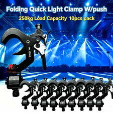 10Pcs Folding Quick Release Light Clamp with Push Lock 45-60mm Stage Light Hook
