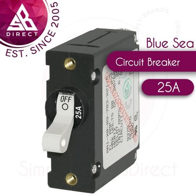 Blue Sea Systems A-Serie Einzel Stange Magnetisch Ac-Dc Schutzschalter   25A  