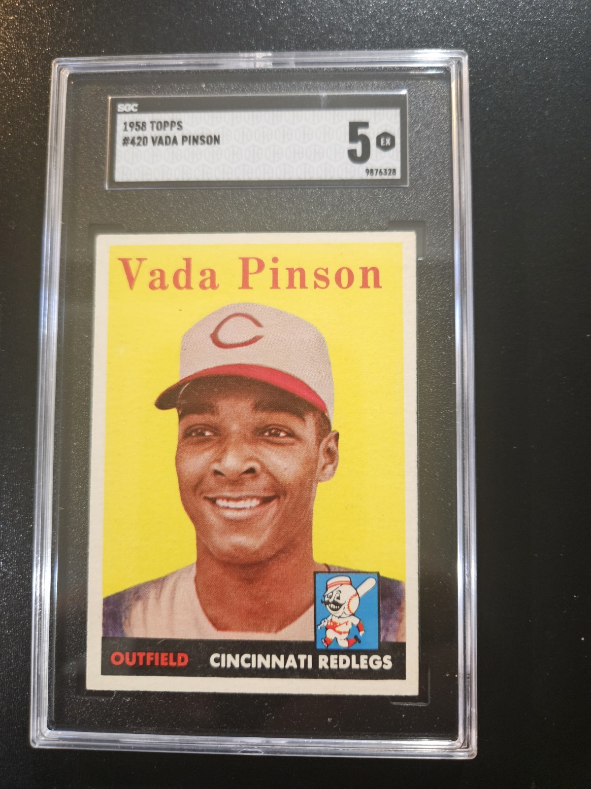 1958 Topps # 420 Vada Pinson RC SGC 5 EX