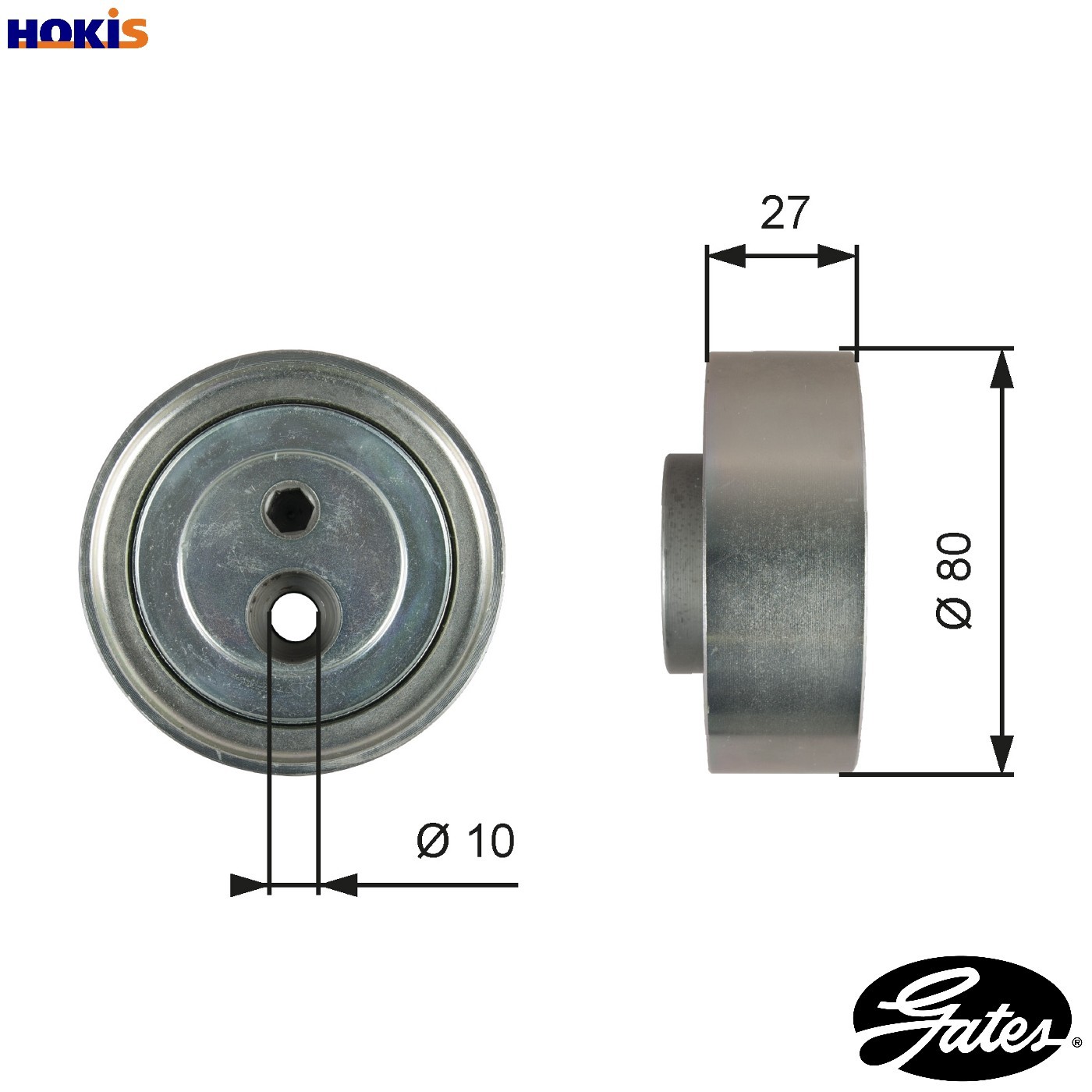 GATES-OE T36755 Deflection/Guide Pulley, V-ribbed belt for SUZUKI - Image 7