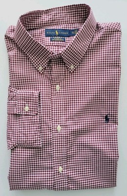 MINT *RECENT COLLECTION* Ralph Lauren XXL Red White Gingham STRETCH Cotton Shirt