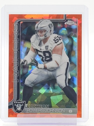JACKSON POWERS-JOHNSON 2025 TOPPS CHROME SAPPHIRE ORANGE REFRACTOR /25 Q6230