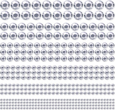 1980Pcs Self Adhesive Clear Rhinestones Stickers, Stick on Rhinestone Gems Face