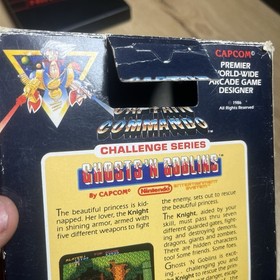 Ghosts 'n Goblins Hangtab 5 Screw Nintendo NES Complete in Box CIB