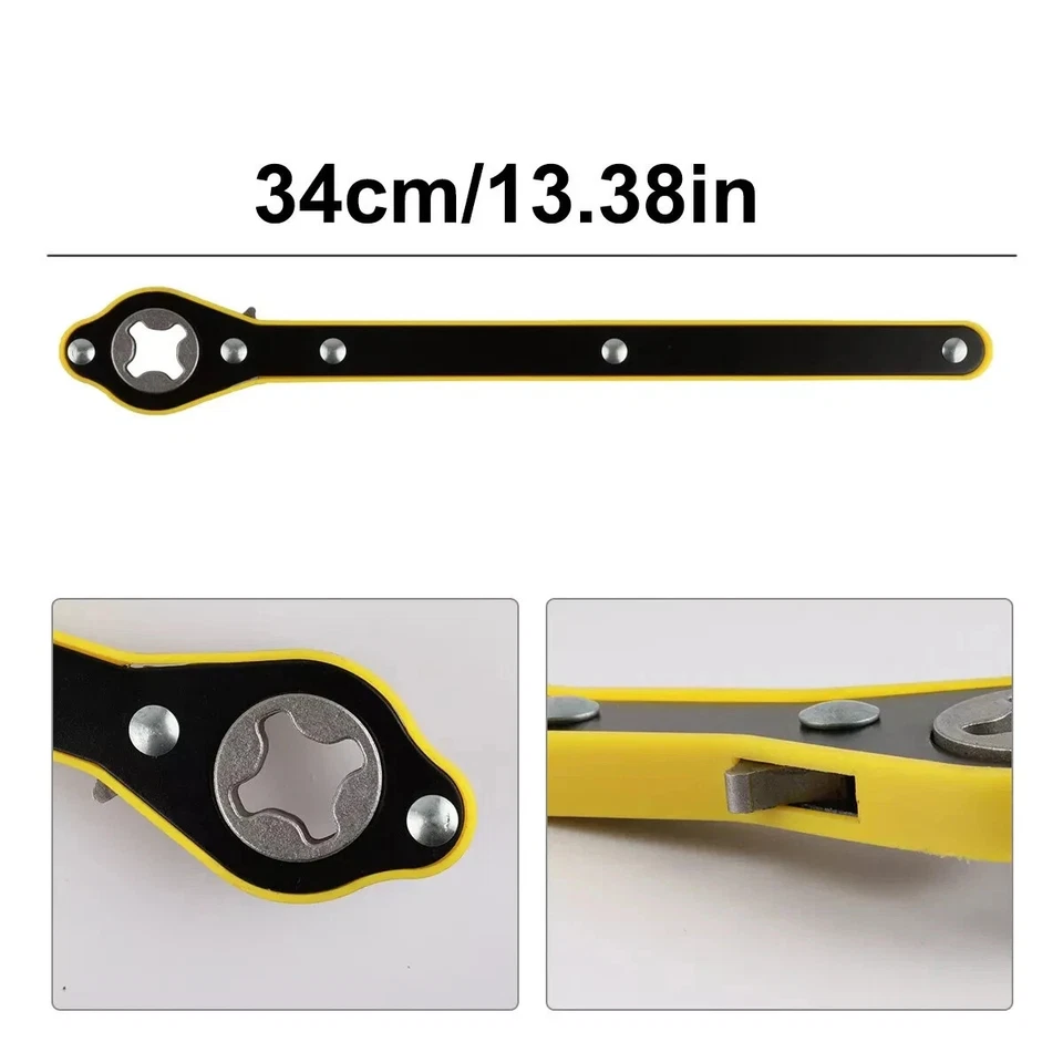 Labor-Saving Car Scissor Jack Ratchet Wrench Tire Wheel Lug Wrench Tool US* - Image 2 of 4