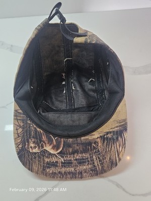 Supreme Dogs And Ducks Camp Cap Hat Canvas FW12 Tan Khaki Used