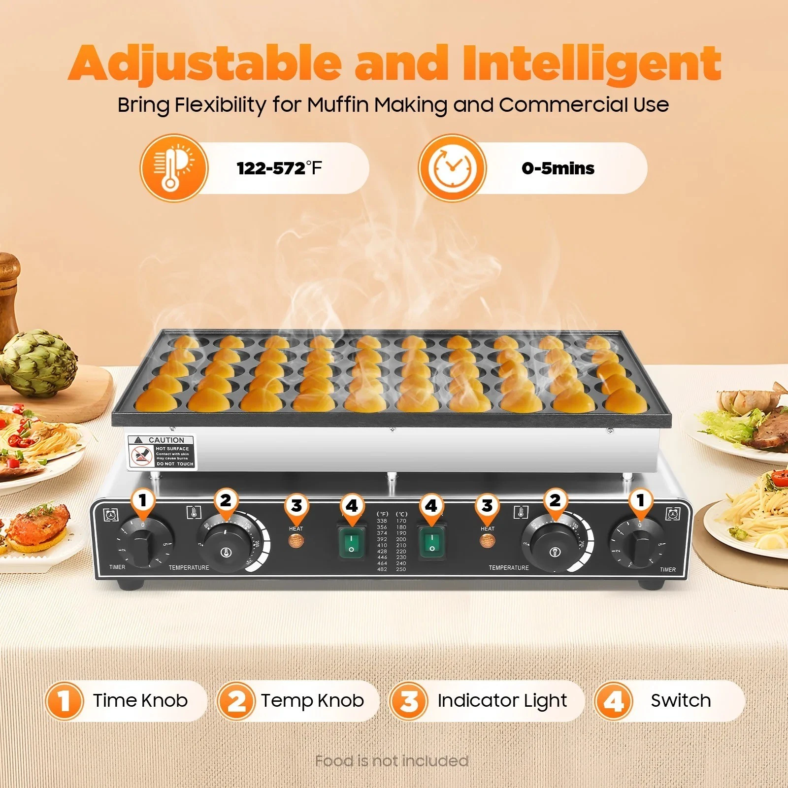 Nonstick Electric Dutch Pancake Maker 50pcs Mini Baker Machine Iron Baker 220V
Opens in a new window
