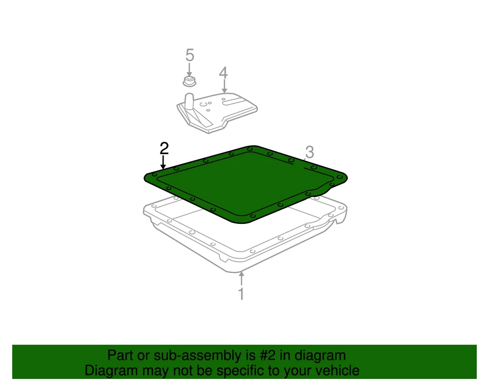Genuine GM Automatic Transmission Fluid Pan Gasket 08677743 - Image 2 of 2