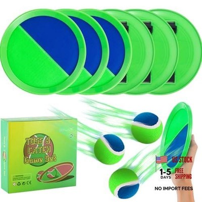 Outside Toys for Kids Ages 4-8 - Toss and Catch Ball Set, Kids Blue+green