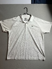Lacoste Sport Polo Shirt Mens 7 XL Performance Tennis Loud Abstract Logo