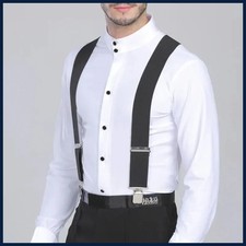 Heavy Duty Big Size Suspenders for Men Work Outdoor 2 Inch Wide X Back 4 Strong