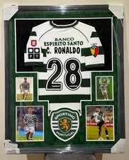 Cristiano Ronaldo Signed Sporting CP Jersey Framed PSA/DNA Early Career