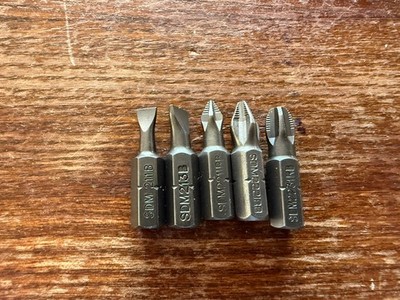 Snap On Schraubendreher Sechskant-Bits 3-Kreuzschlitz, 2-flach, 5-teiliges Set NEU