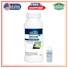 TotalBoat Marine Gelcoat White Quart with Wax and MEKP Catalyst for Fiberglass