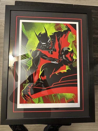 Sideshow Collectibles Batman Beyond #37 Art Print Signed Francis Manapul FRAMED
