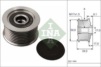Schaeffler INA Generatorfreilauf 535 0049 10 FüR Mazda CX MPV BL GY GG BK GH CR